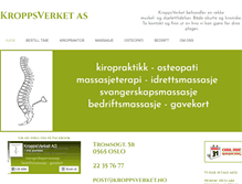 Tablet Screenshot of kroppsverket.no